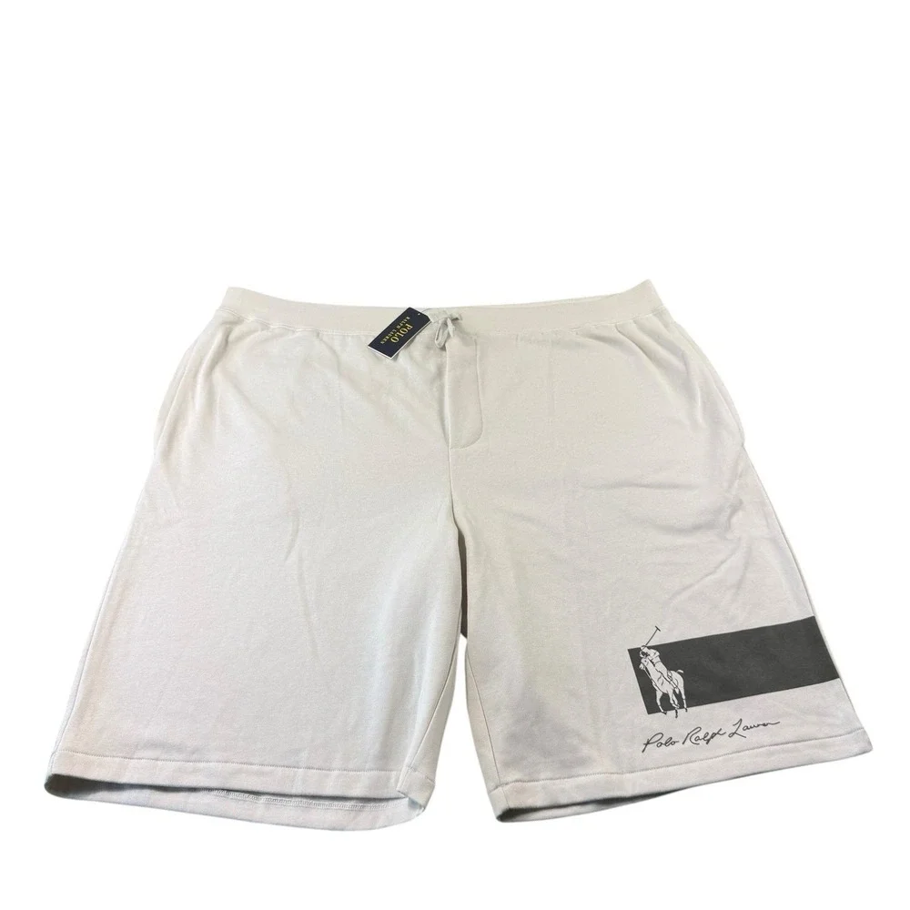 Polo Ralph Lauren Mens Logo Sweat Shorts Brown 4XLT Drawstring 711955014004